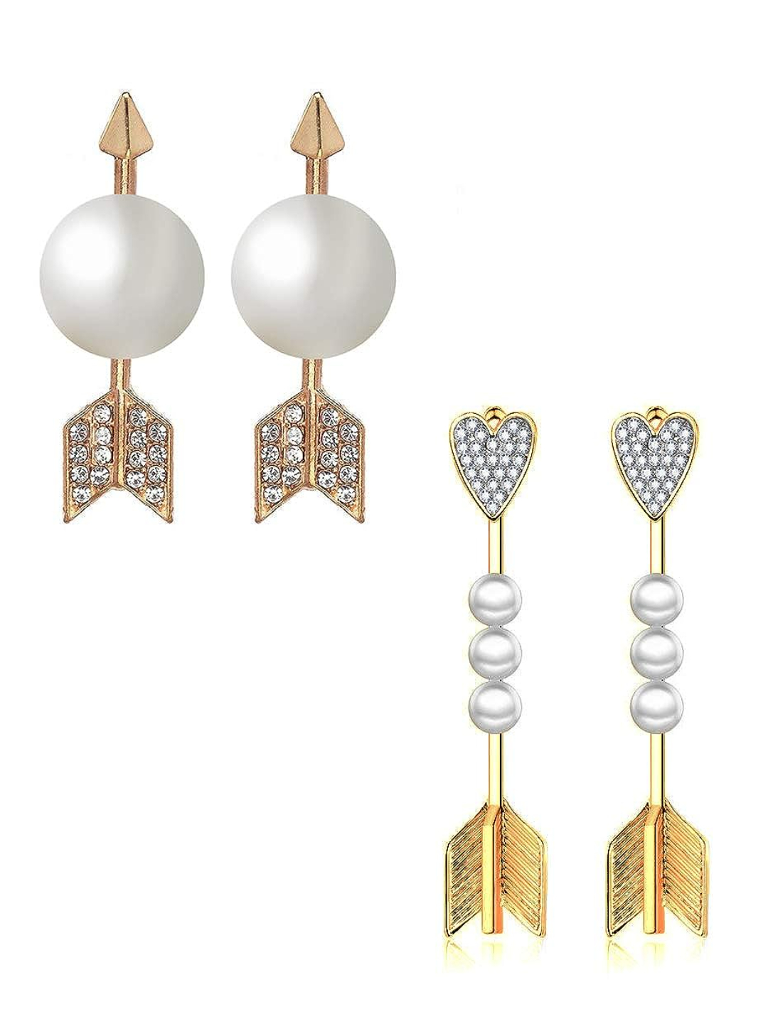 YouBella Jewellery Earings Earrings for Girls and Women (Combo)