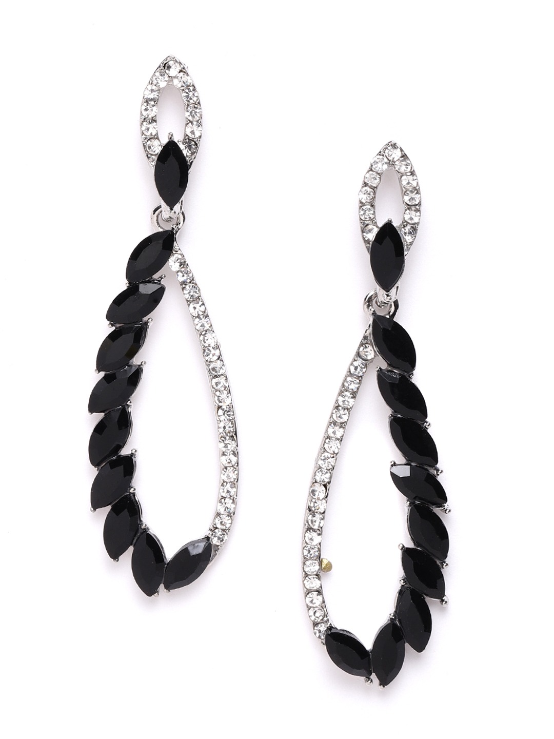 YouBella Jewellery Earings Fashion Dangler Earings for Girls and Women (Black)