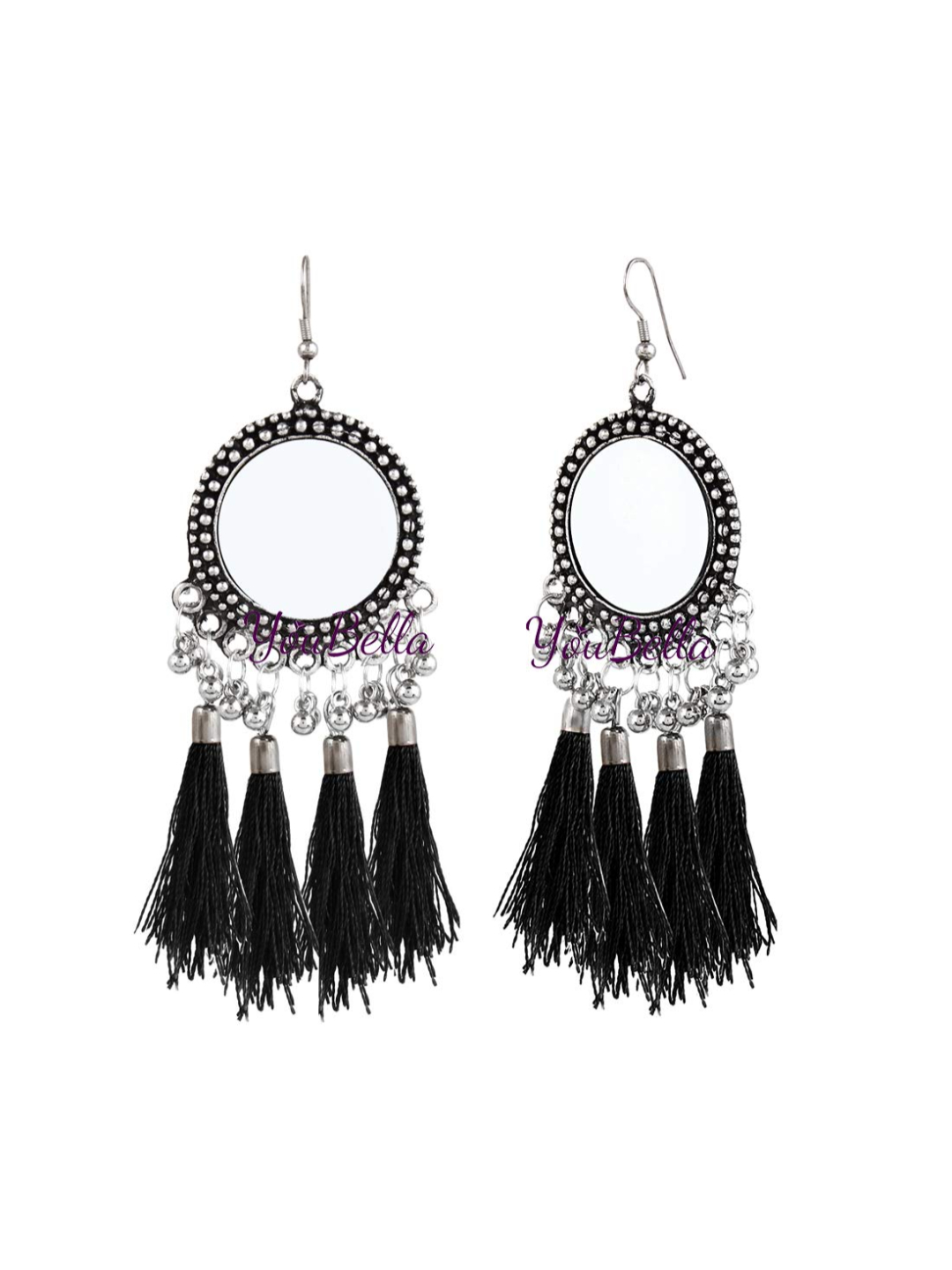 YouBella Jewellery Earings Fashion Mirror Earrings Combo of 4 for Girls and Women