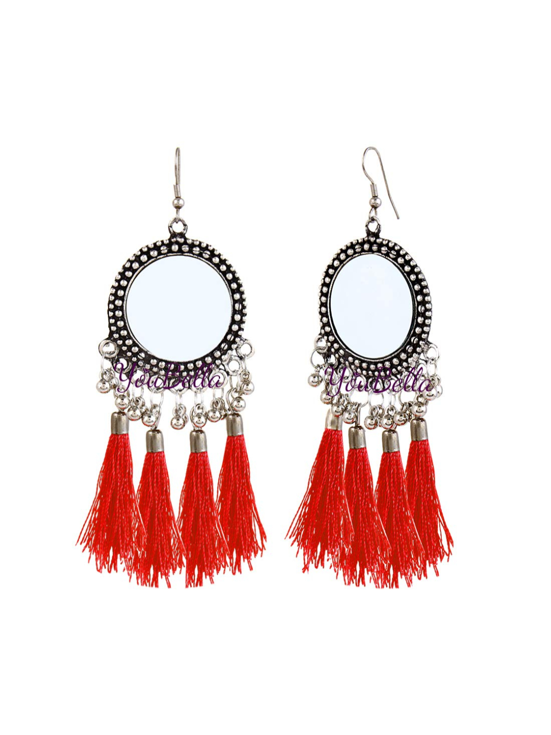 YouBella Jewellery Earings Fashion Mirror Earrings Combo of 4 for Girls and Women