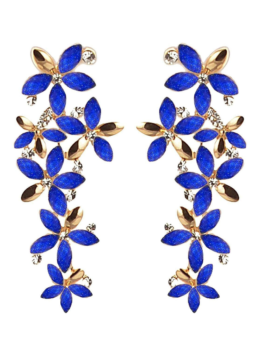 YouBella Jewellery Designer Hanging Earrings for Girls and Women (Blue)