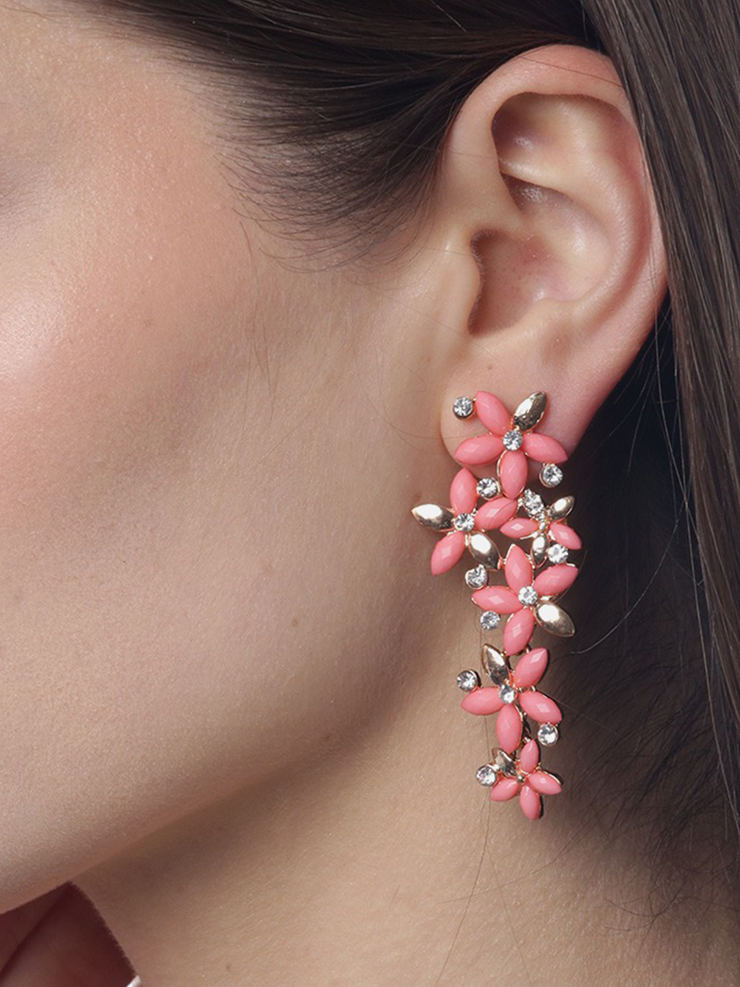 YouBella Jewellery Designer Hanging Earrings for Girls and Women (Light Pink)
