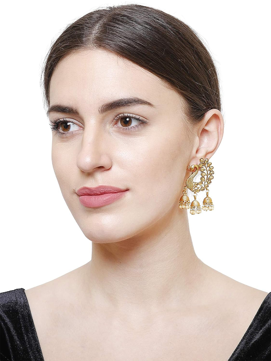 YouBella Earrings for women Jewellery Traditional Pearl Jhumka/Jhumki Earrings for Girls and Women (Gold)