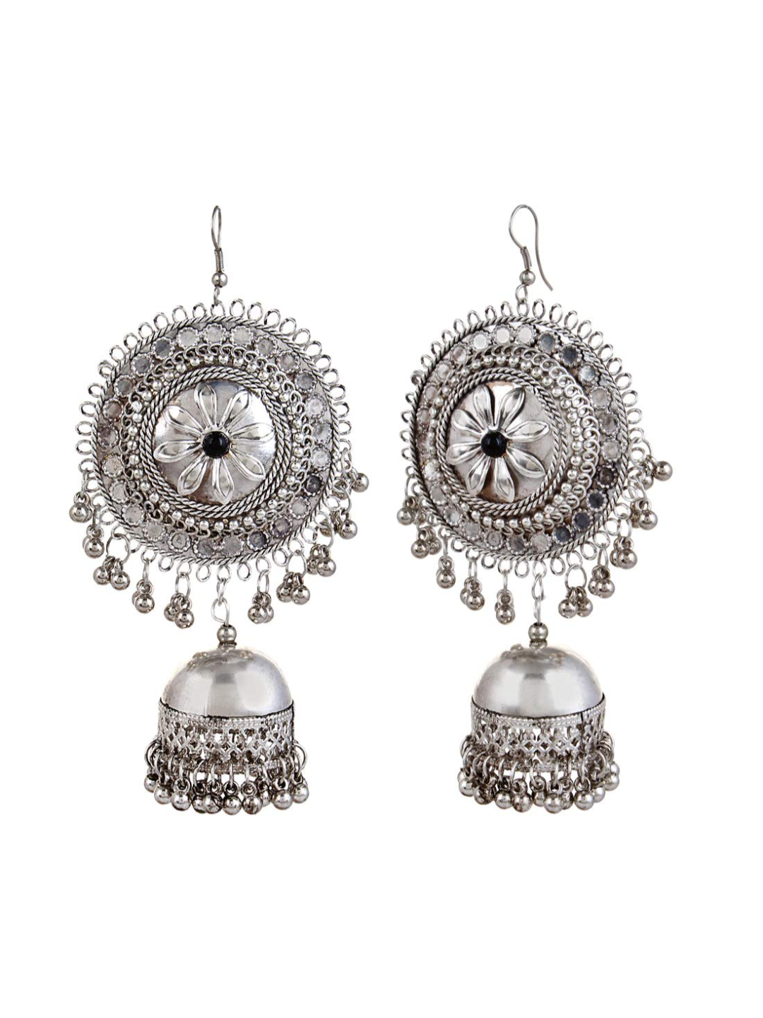 YouBella Jewellery Jhumki Earrings for Women (Silver) (YBEAR_32216)