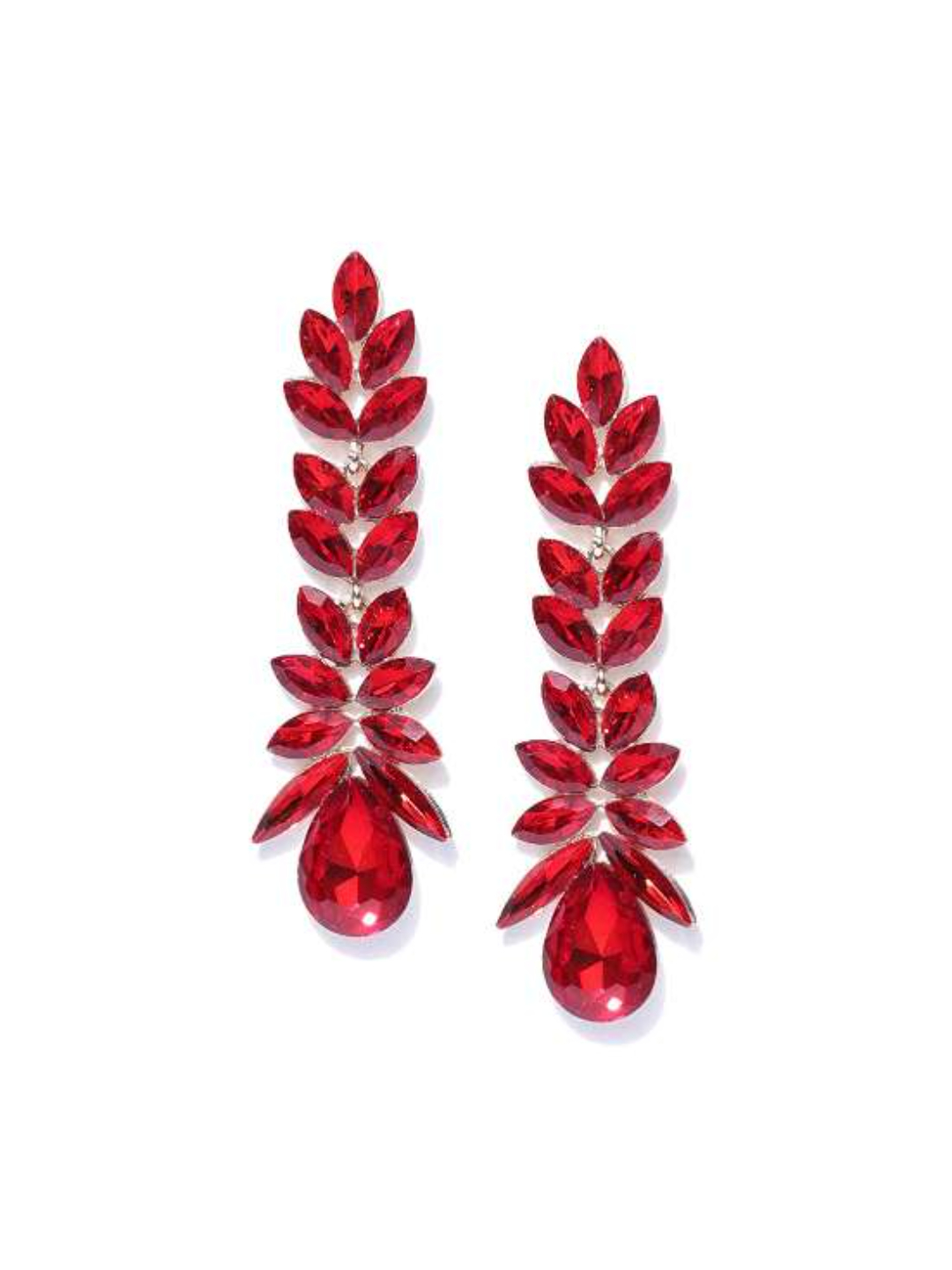 YouBella Jewellery Valentine Collection Earings Crystal Earrings for Girls and Women (Red)