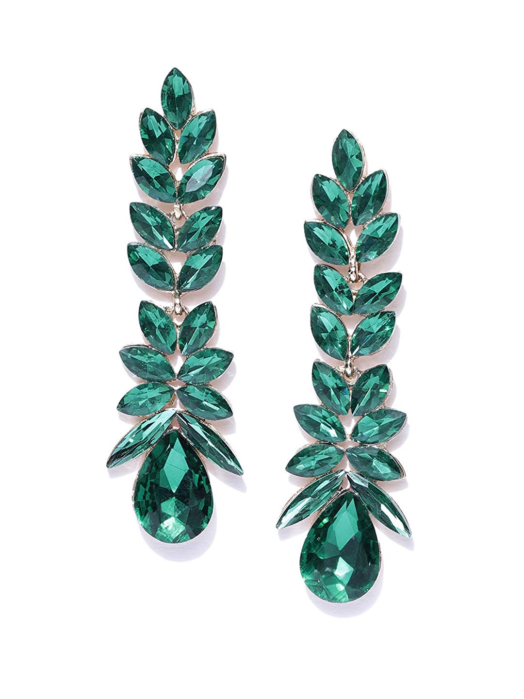 YouBella Jewellery Valentine Collection Earings Crystal Earrings for Girls and Women (Green)