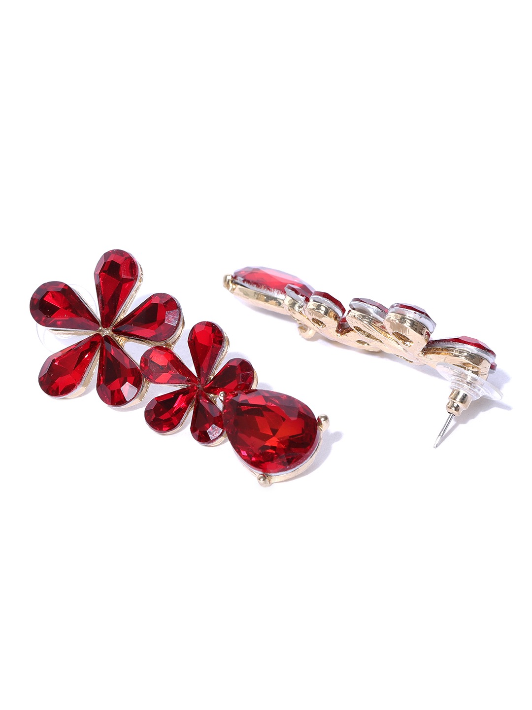 YouBella Jewellery Valentine Collection AAA Swiss Zircon Earings Fashion Stylish Fancy Party Wear Earrings for Girls and Women (Red)