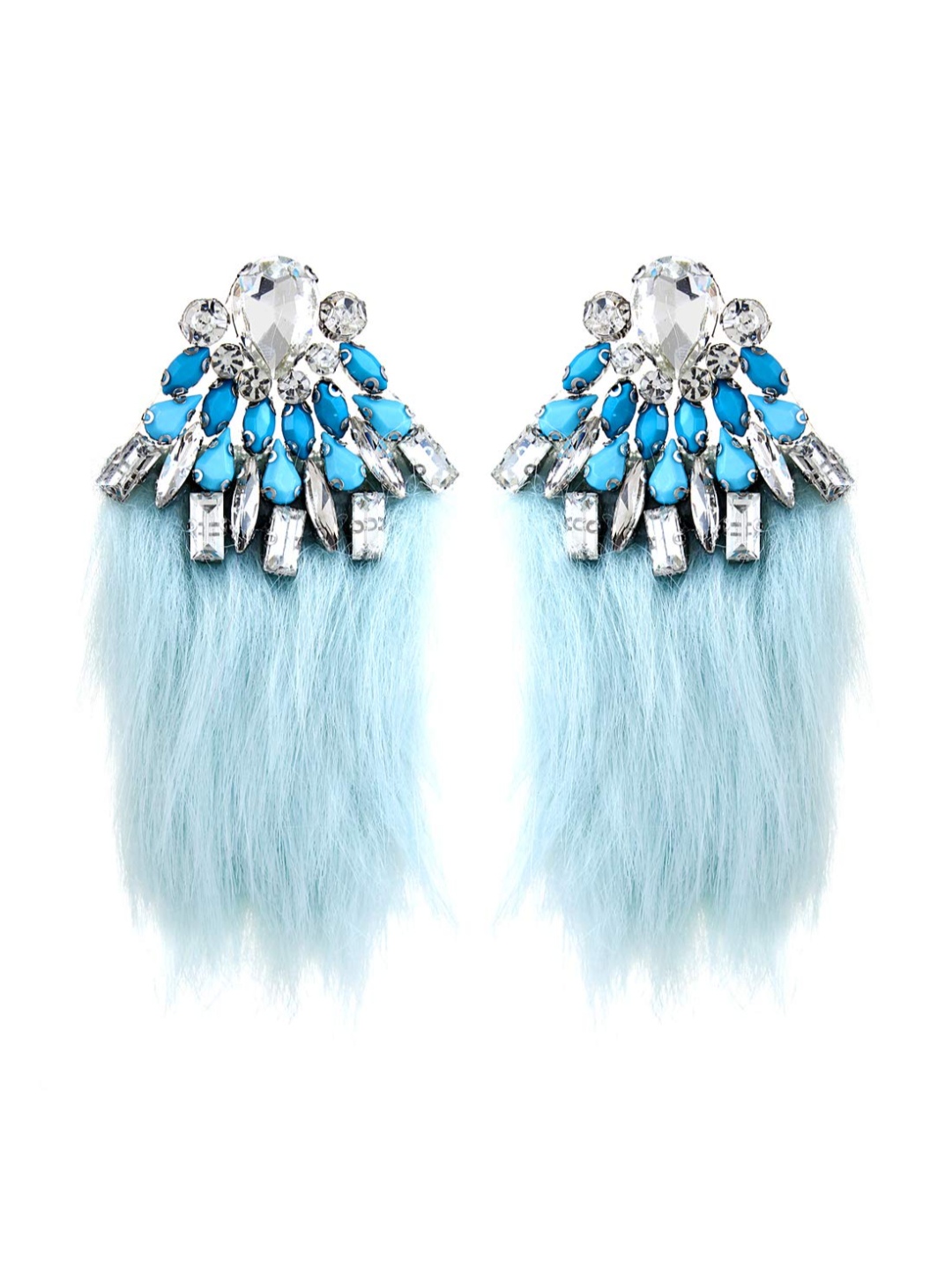 YouBella Jewellery Feather tassle Earings Earrings for Girls and Women (Blue)