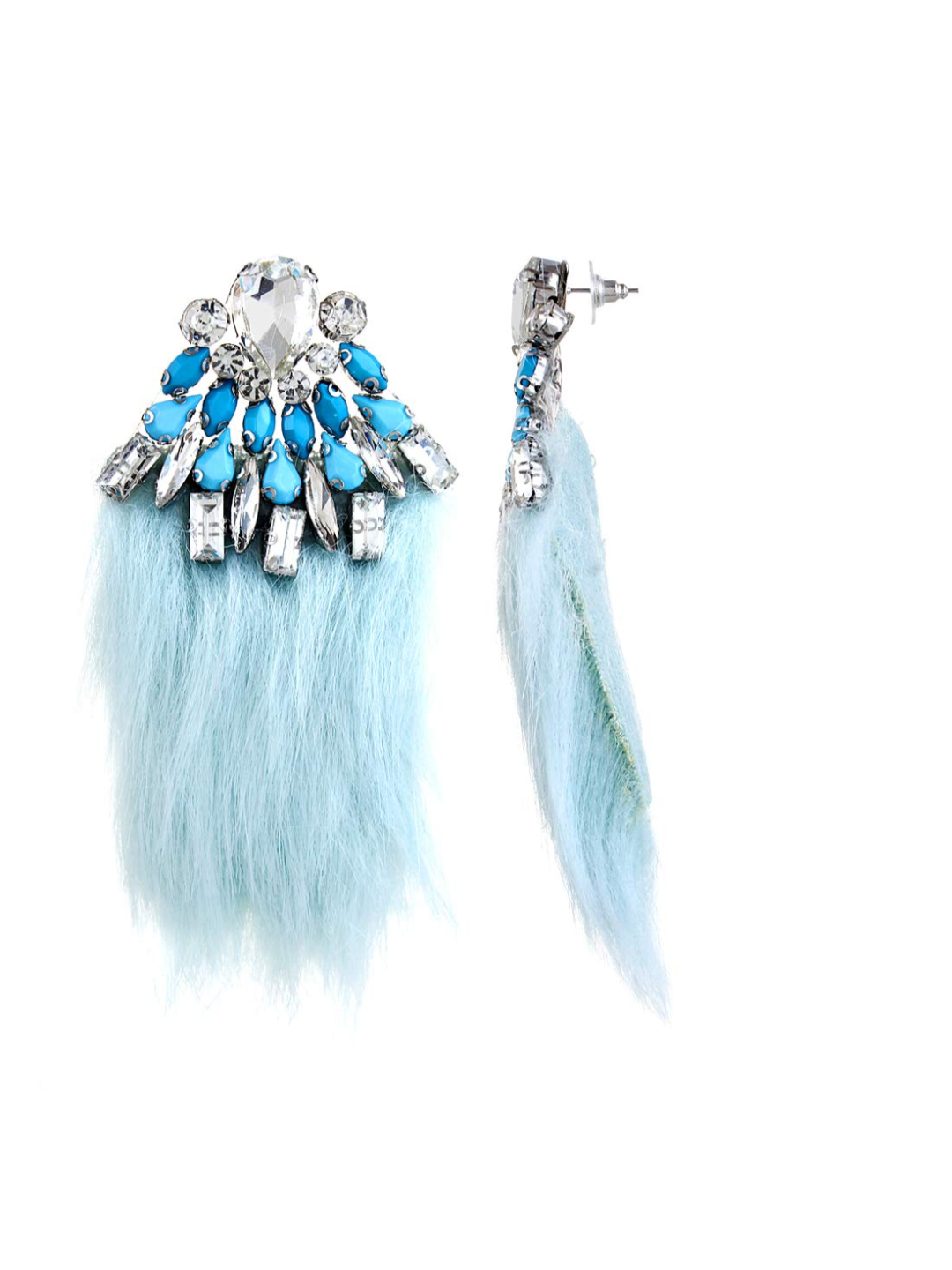 YouBella Jewellery Feather tassle Earings Earrings for Girls and Women (Blue)