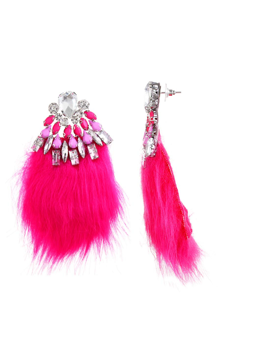 YouBella gold-plated Jewellery Feather tassle earrings for Girls (Pink)