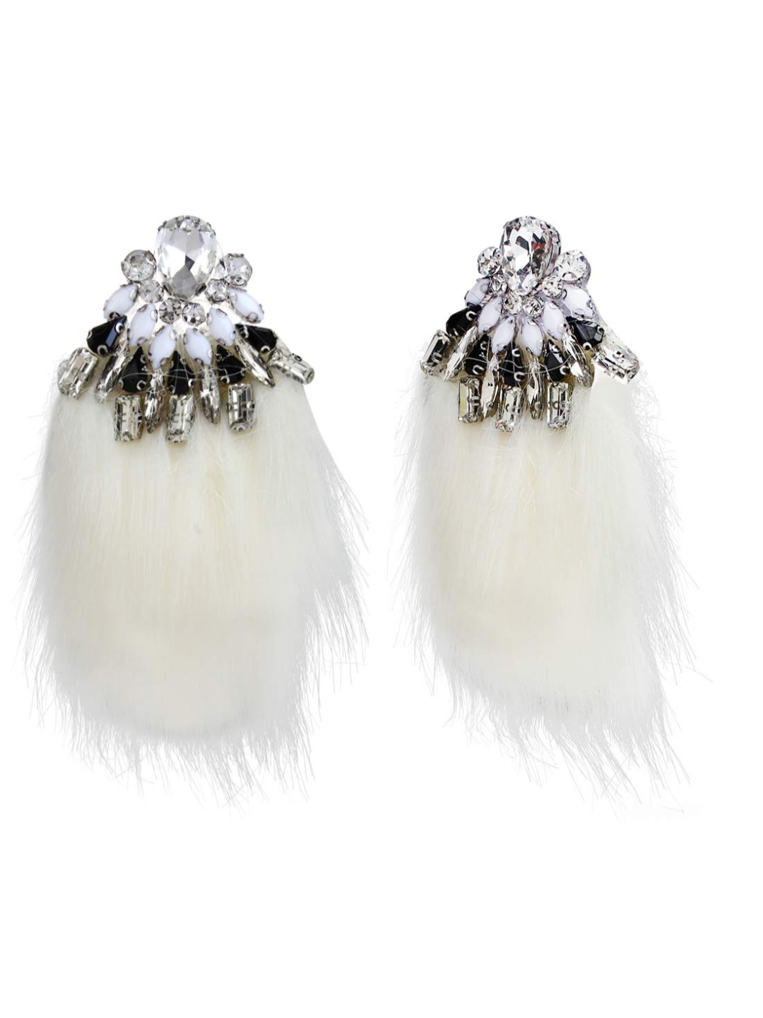 YouBella Jewellery Feather tassle Earings Earrings for Girls and Women (White)