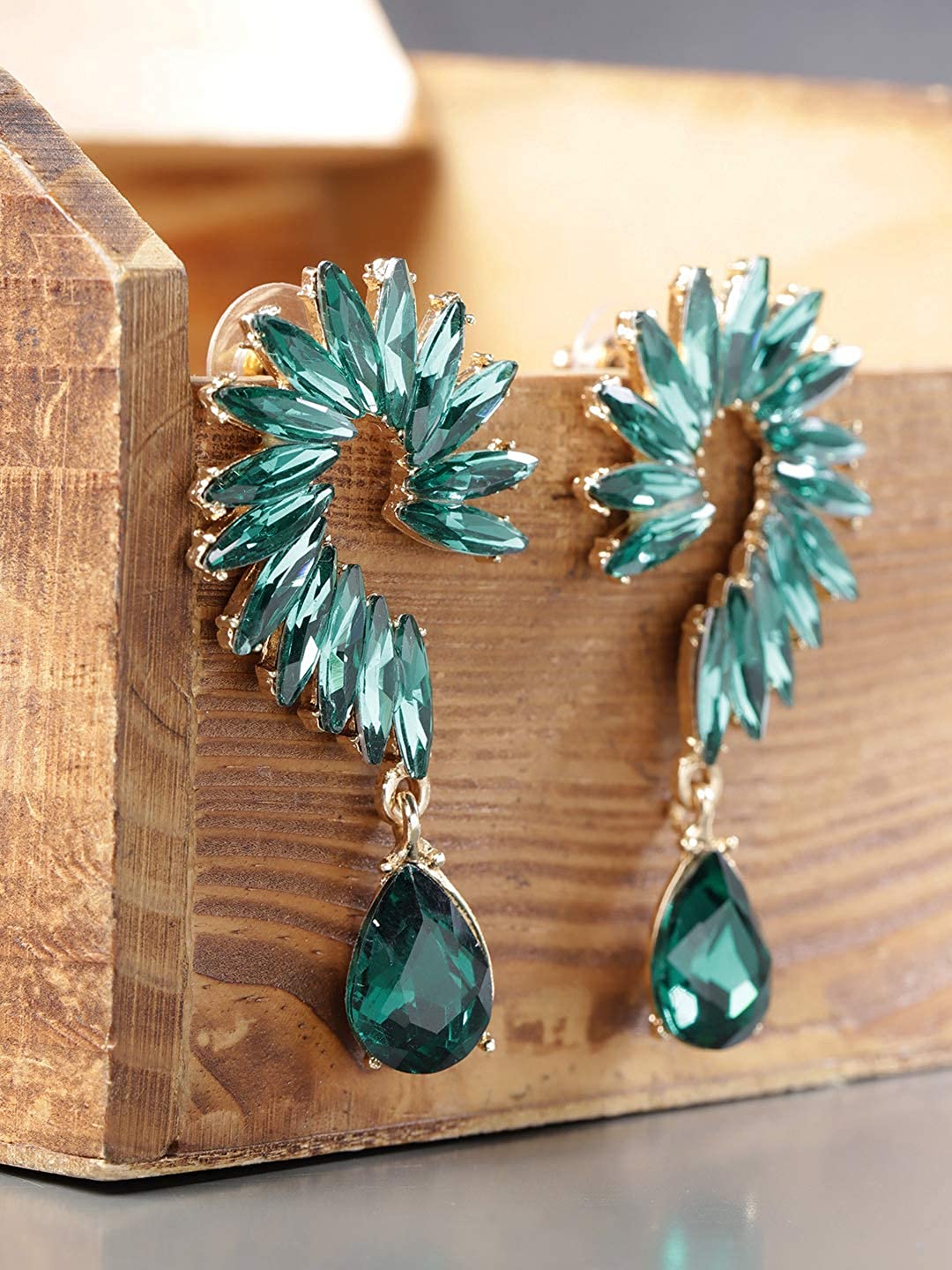 YouBella Jewellery Valentine Collection Earings Fashion Earrings for Girls and Women (Green)