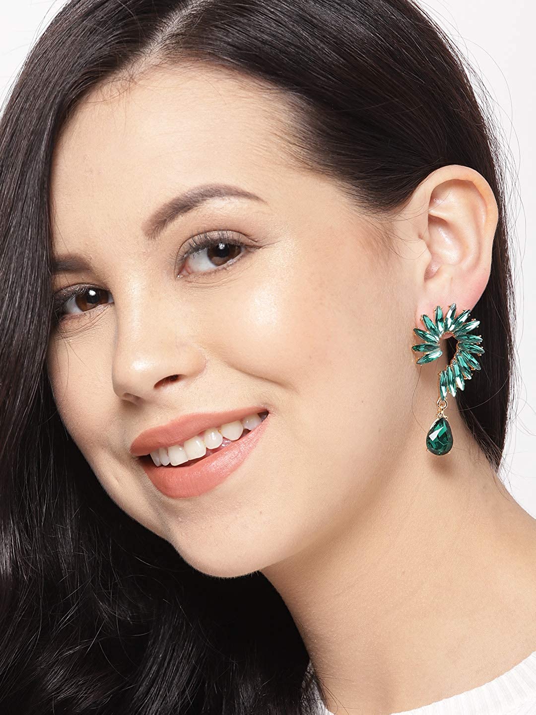 YouBella Jewellery Valentine Collection Earings Fashion Earrings for Girls and Women (Green)