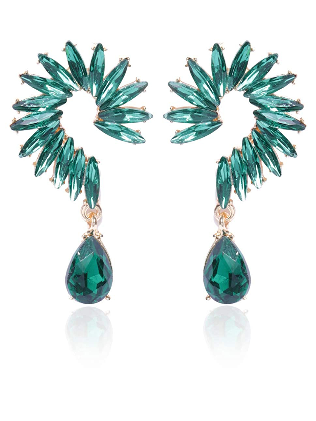YouBella Jewellery Valentine Collection Earings Fashion Earrings for Girls and Women (Green)