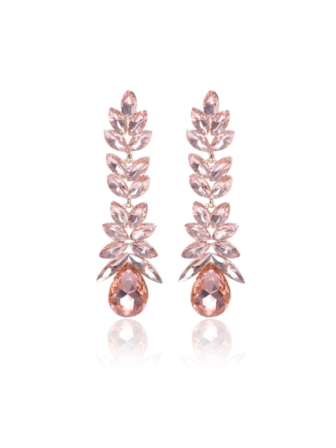 YouBella Jewellery Valentine Collection AAA Swiss Zircon Earings Fashion Earrings for Girls and Women (Peach)