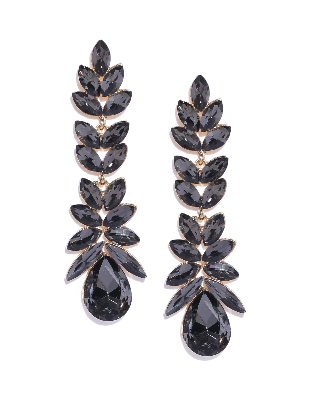 YouBella Jewellery Valentine Collection AAA Swiss Zircon Earings Fashion Earrings for Girls and Women (Black)