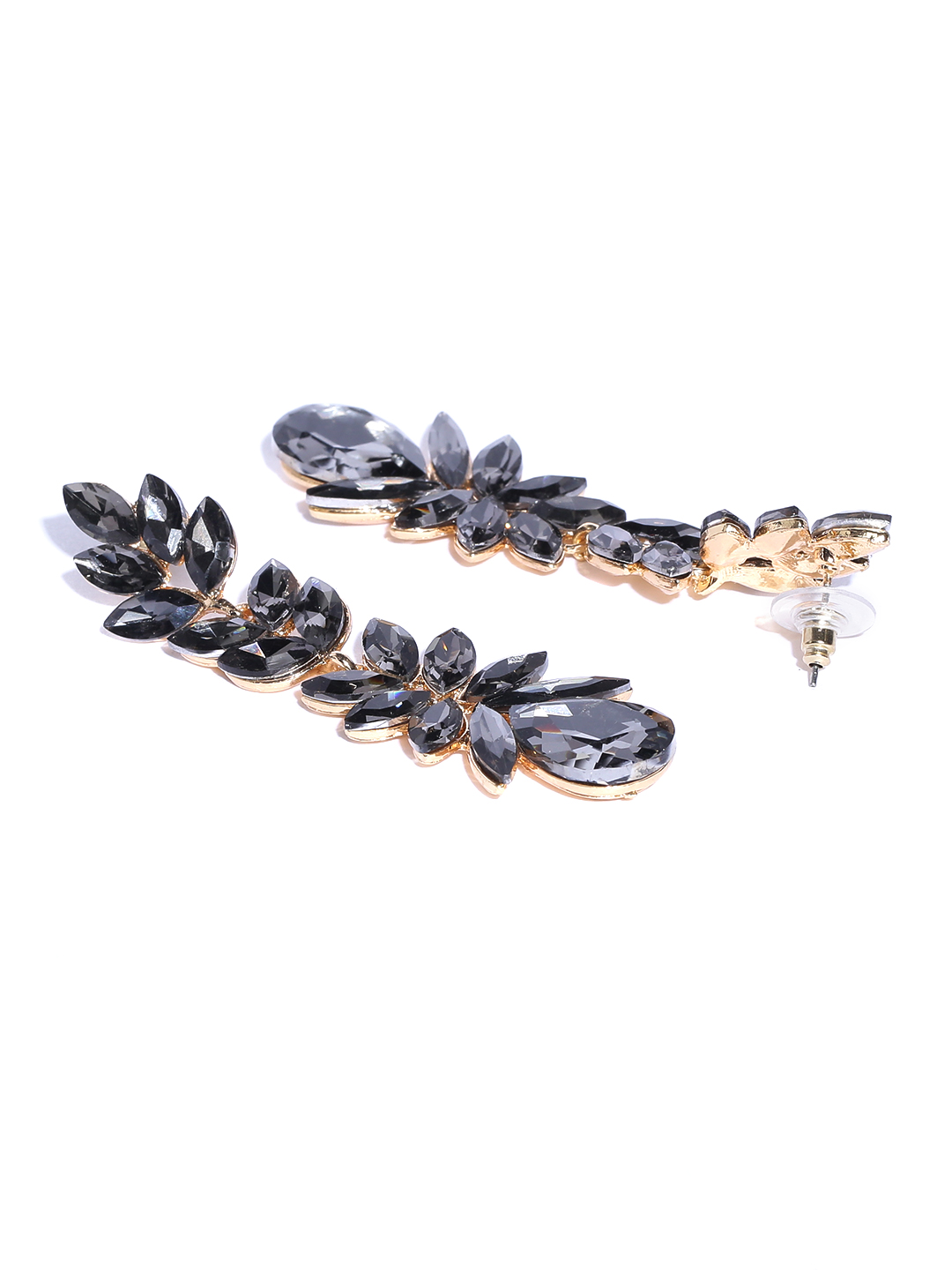 YouBella Jewellery Valentine Collection AAA Swiss Zircon Earings Fashion Earrings for Girls and Women (Black)