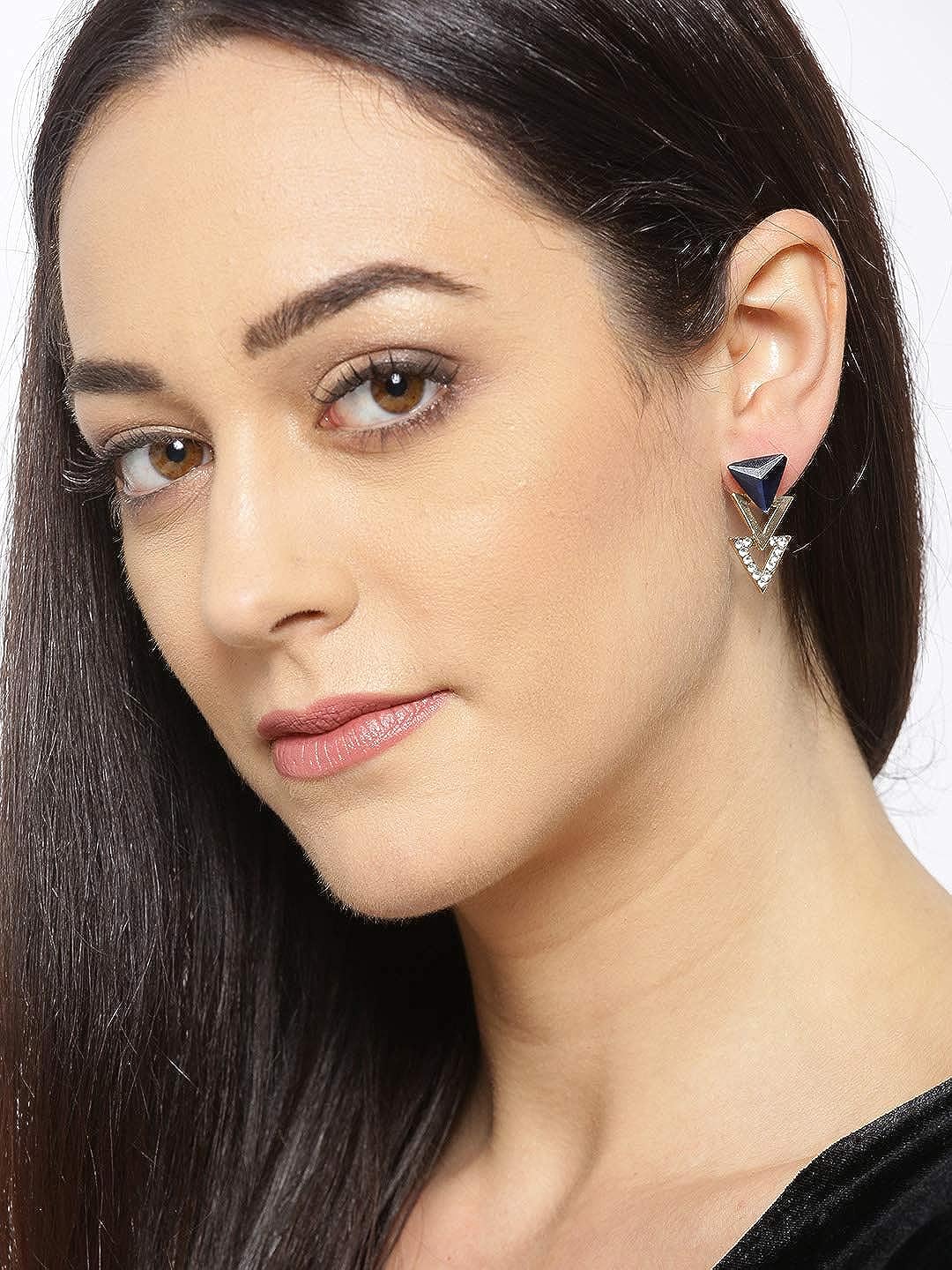 YouBella Jewellery Earrings for Women Stylish earrings Combo Set of Two Crystal earings ear rings for Girls and Women