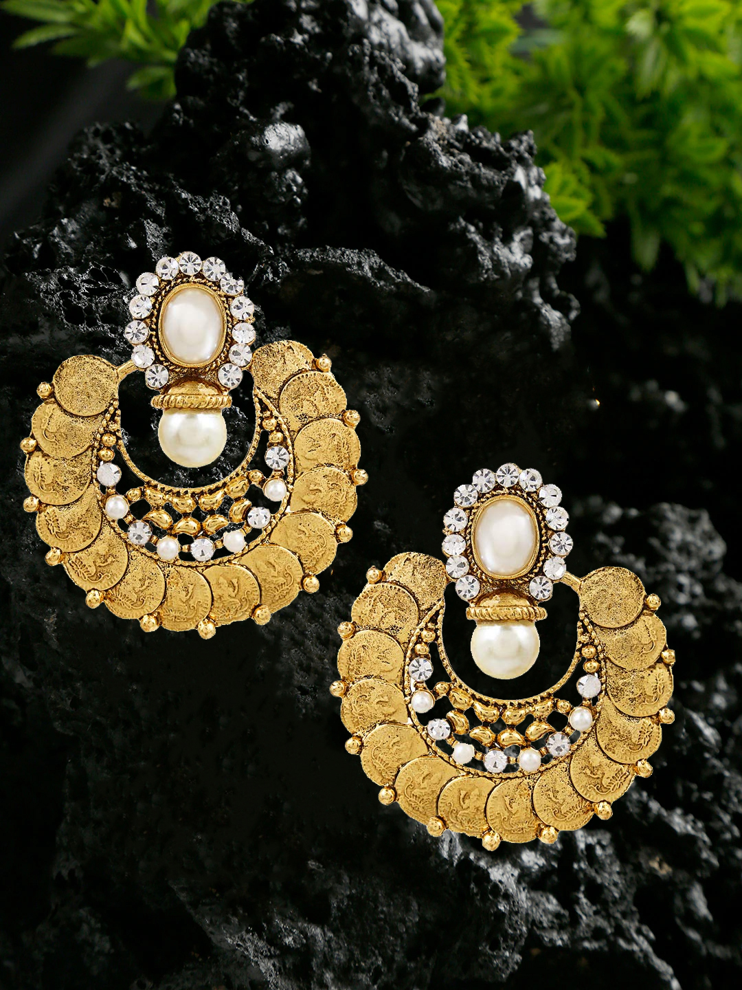 YouBella Earrings for women Jewellery Traditional Temple Coin Earrings for Girls and Women