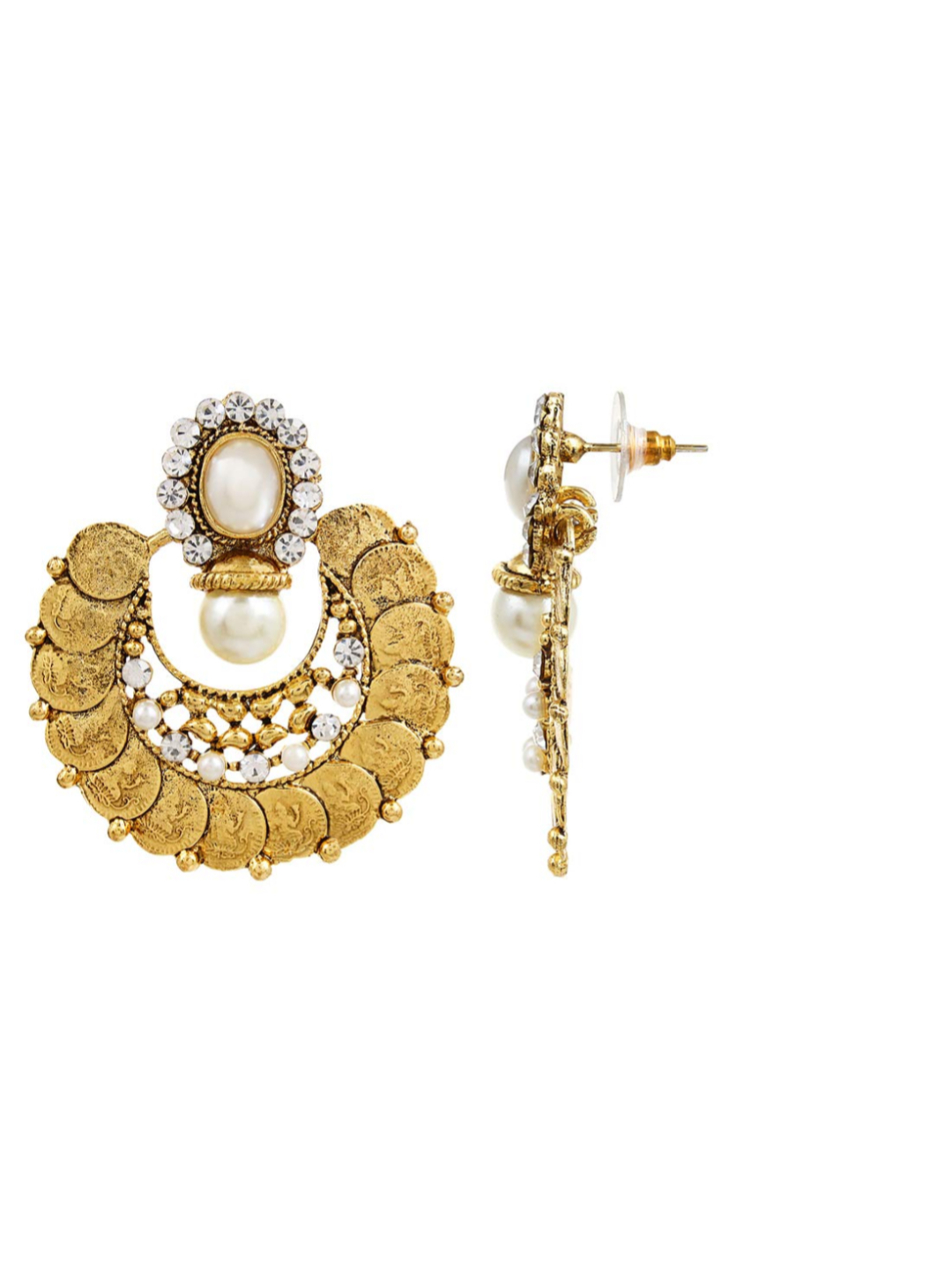 YouBella Earrings for women Jewellery Traditional Temple Coin Earrings for Girls and Women