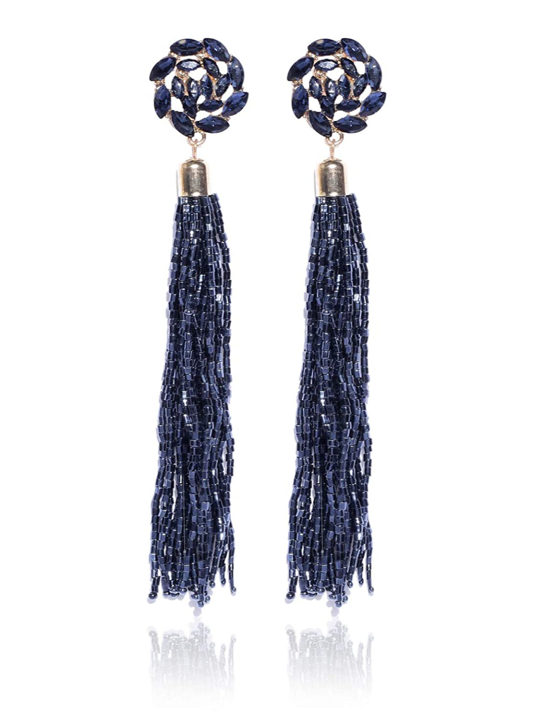 YouBella Jewellery Valentine Collection Celebrity Inspired Tassle Earrings for Girls and Women (Blue)