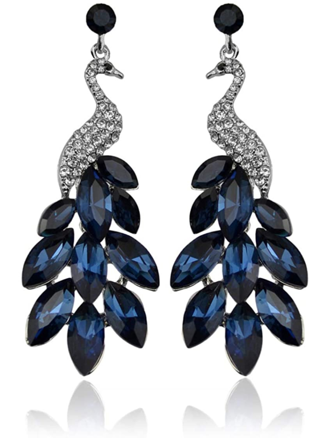 YouBella Jewellery Valentine Collection AAA Swiss Zircon Peacock Earings Fashion Earrings for Girls and Women (Blue)