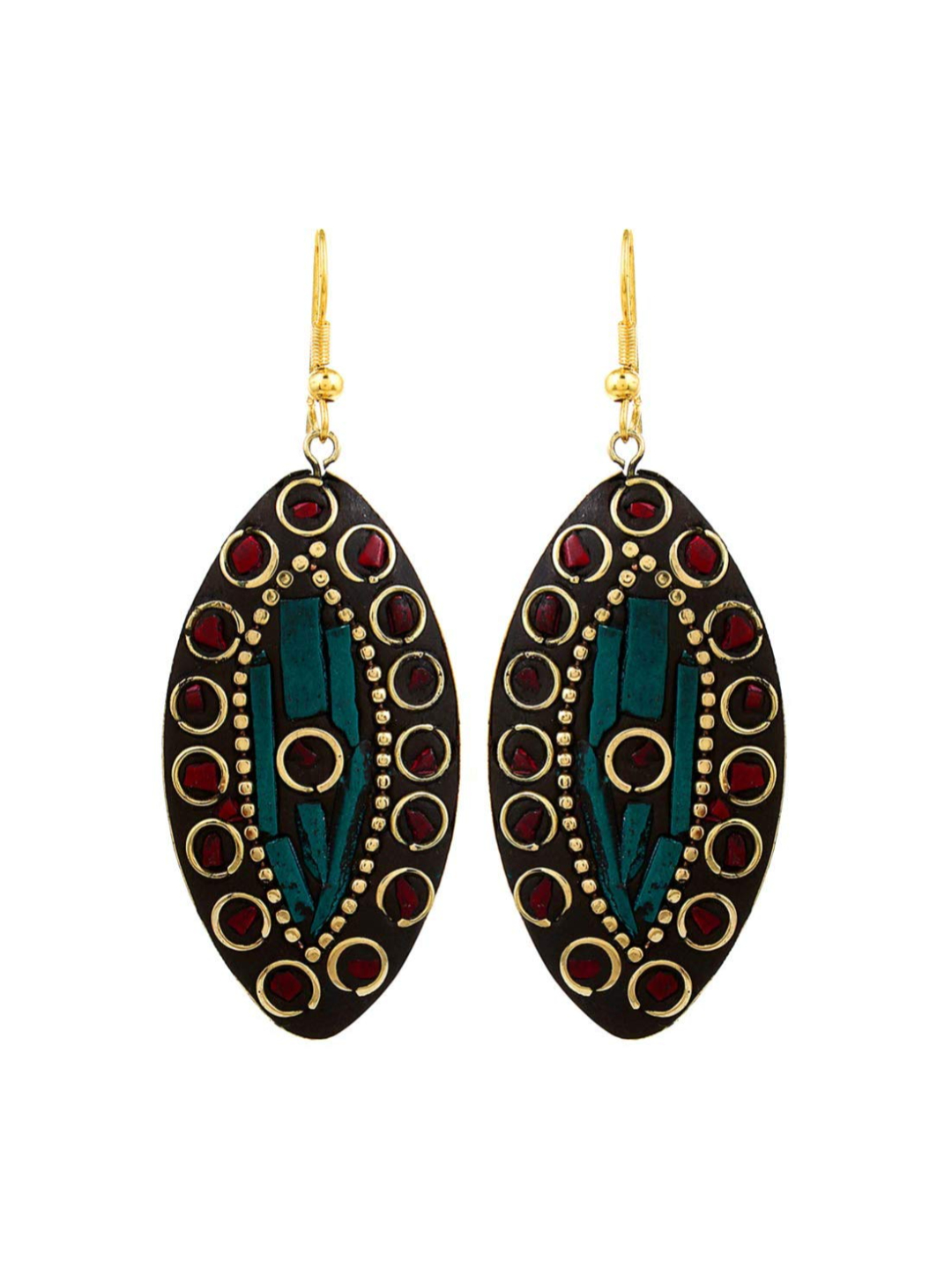 YouBella Stylish Afghani Tibetan Combo Jewellery Gold Plated Dangler Earrings for Women (Multi-colour) (YBEAR_32364)