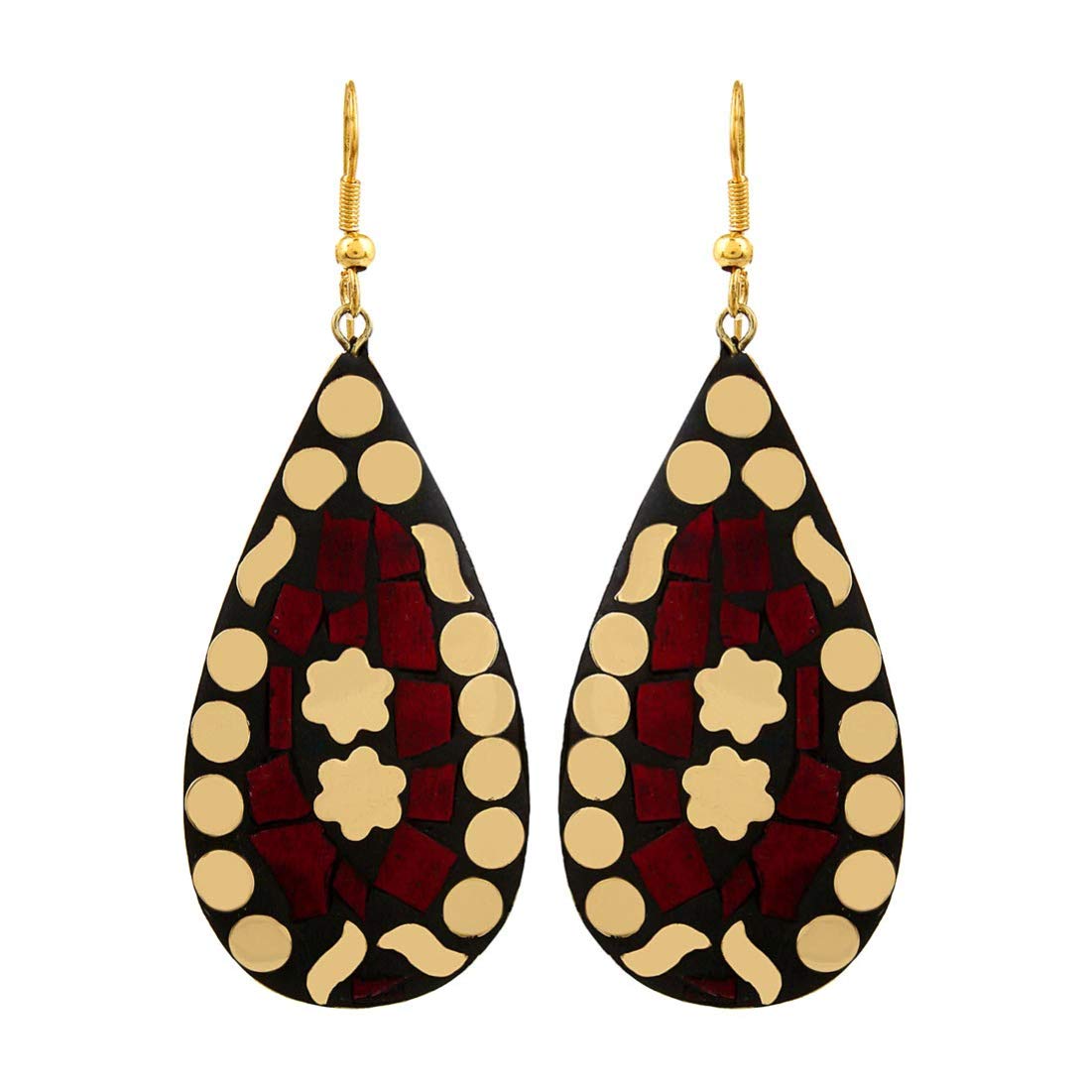 YouBella Jewellery Afghani Tibetan Earrings for Girls/Women (Combo of 3)