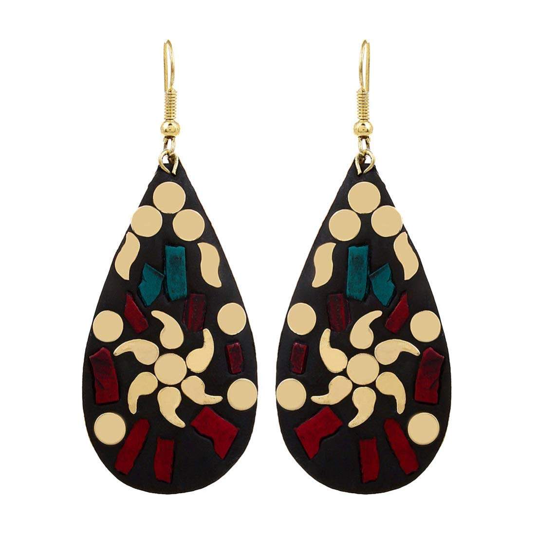 YouBella Jewellery Afghani Tibetan Earrings for Girls/Women (Combo of 3)