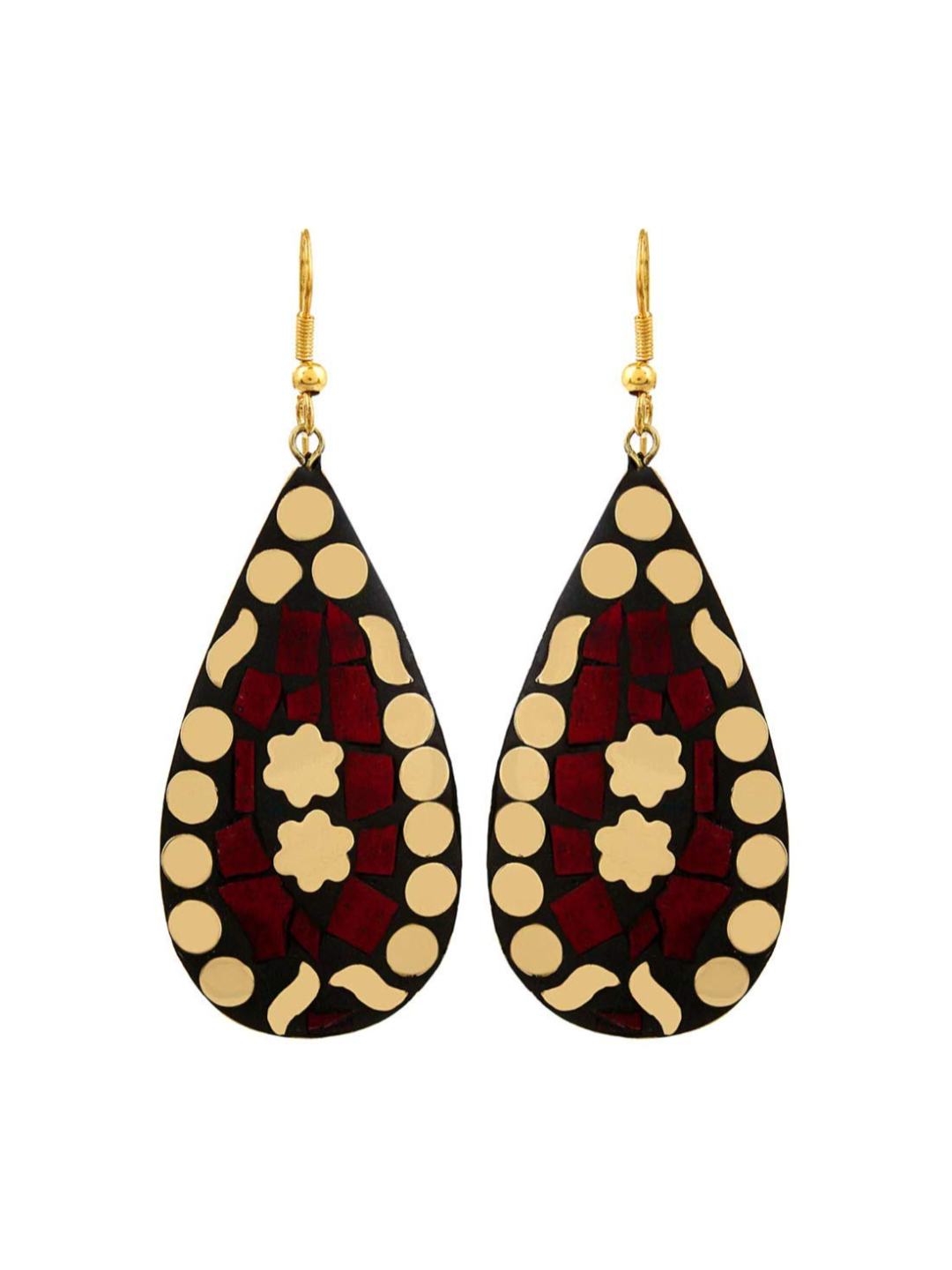 YouBella Jewellery Afghani Tibetan Earrings for Girls/Women (Combo of 3)