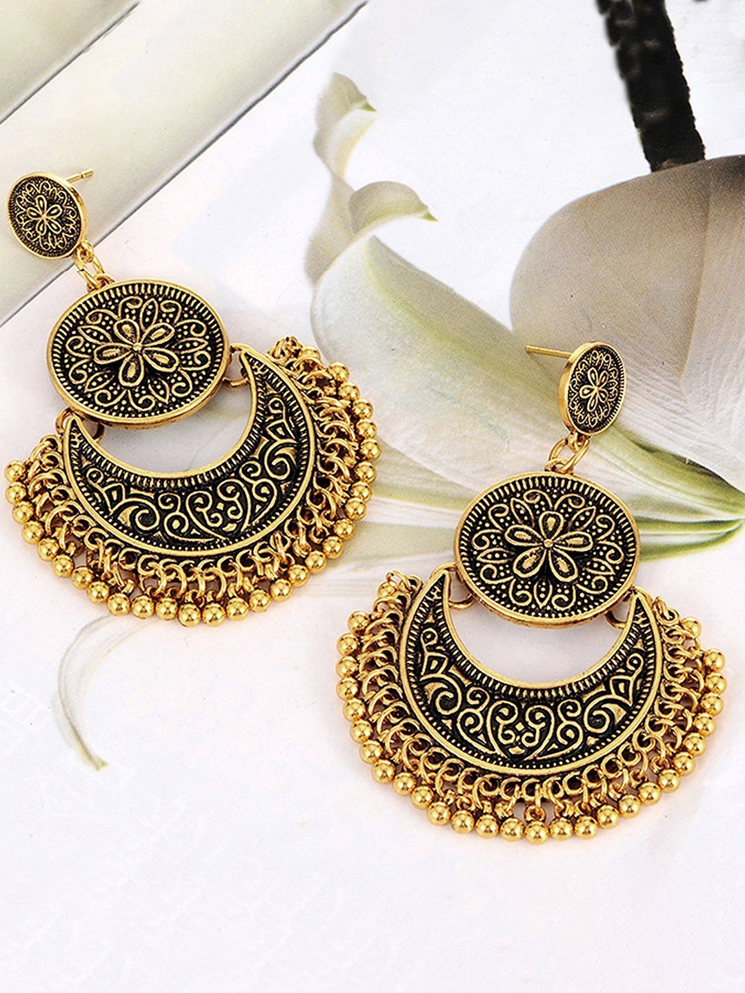 YouBella Jewellery Afghani Dangler Earrings Combo For Girls and Women