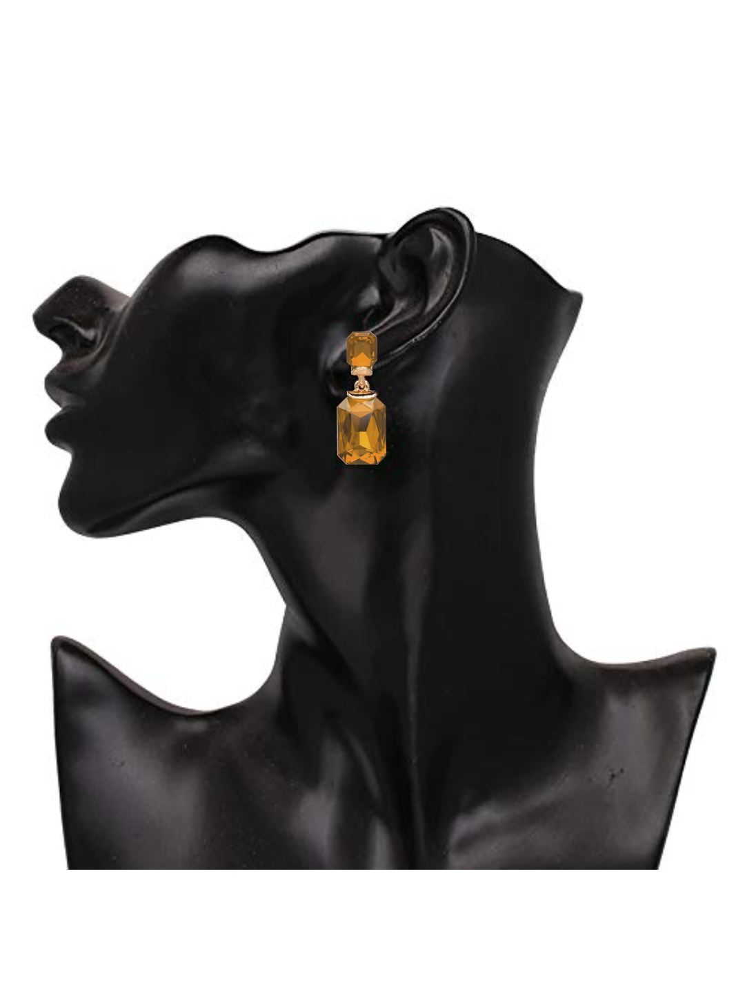 YouBella Jewellery Earings Gold Plated Crystal Drop Earrings for Girls and Women (Brown)
