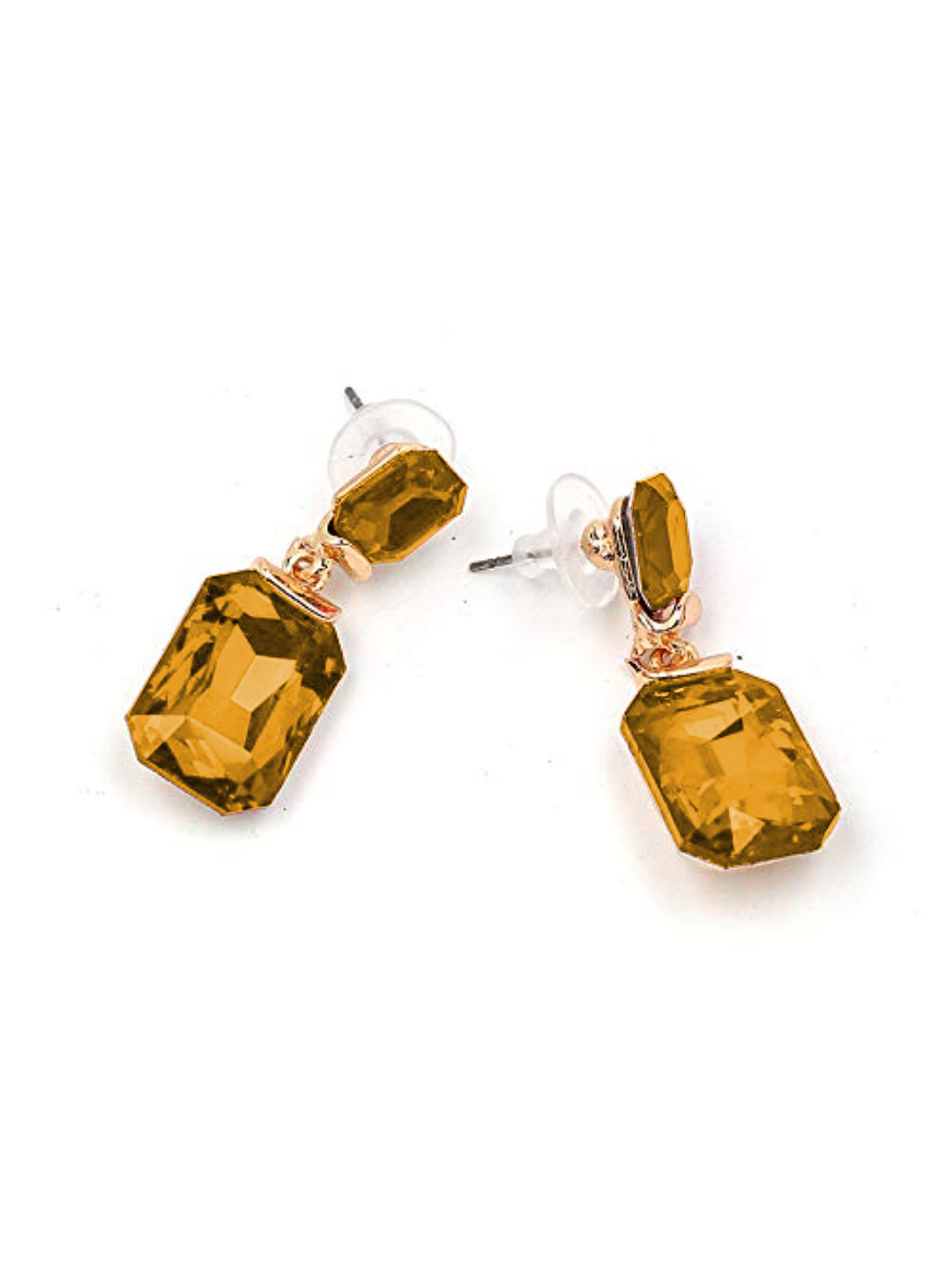YouBella Jewellery Earings Gold Plated Crystal Drop Earrings for Girls and Women (Brown)