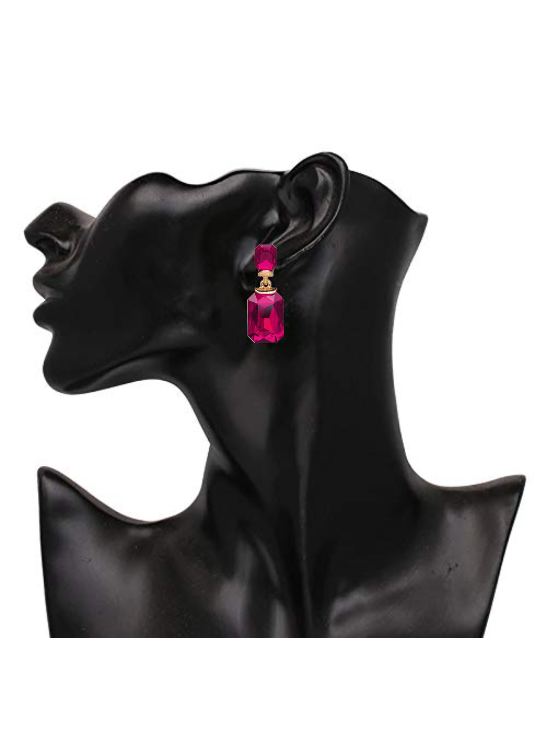 YouBella Jewellery Earings Gold Plated Crystal Drop Earrings for Girls and Women (Pink)