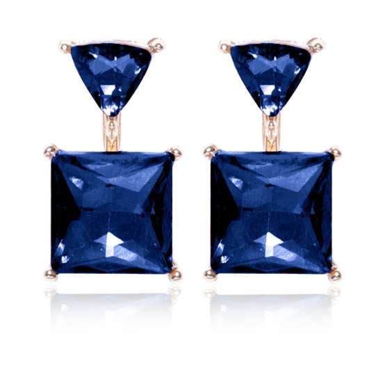 YouBella Jewellery Earrings for women stylish Latest Design Crystal Earrings for Girls and Women (Blue)