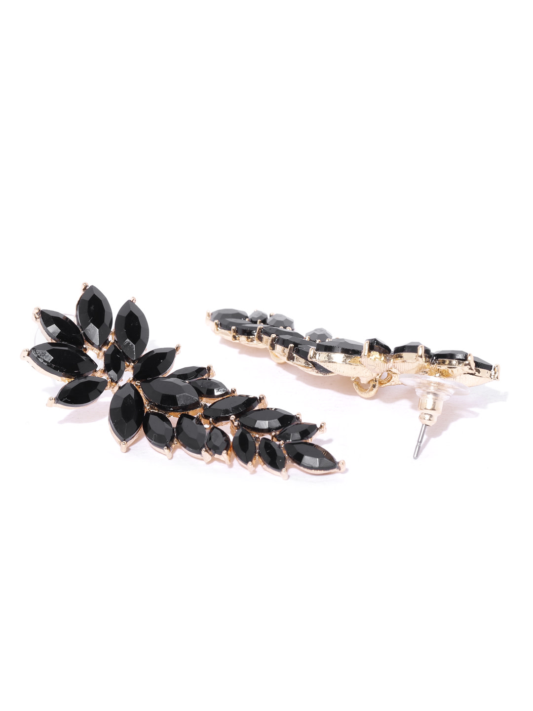 YouBella Jewellery Earrings for women Crystal Earrings for Girls and Women (Black)