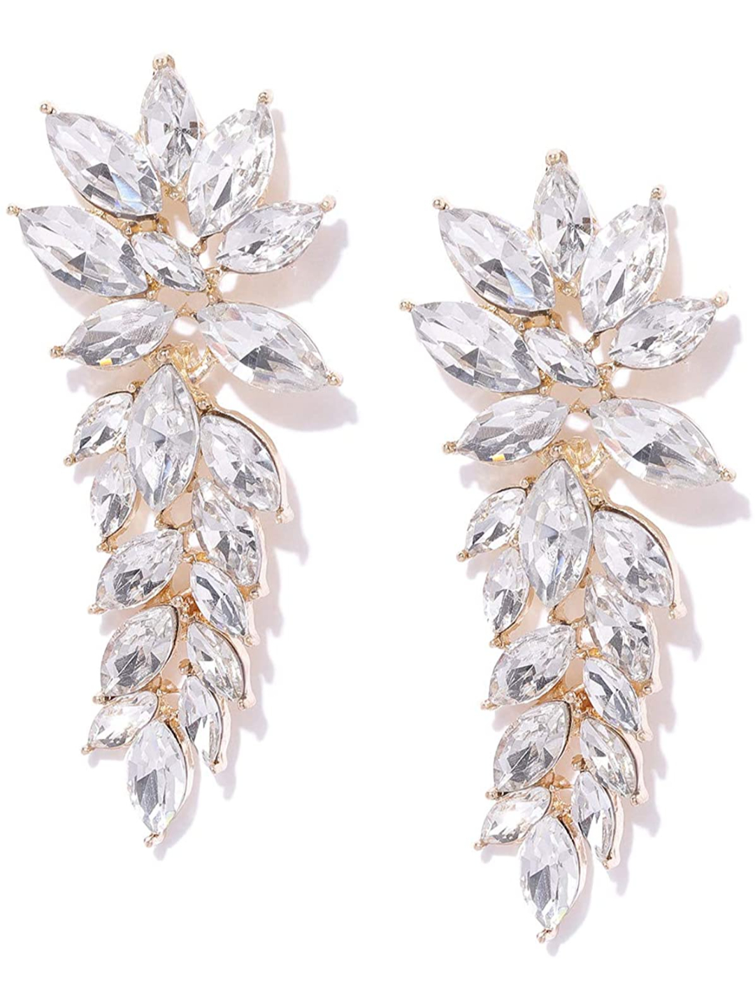 YouBella Jewellery Earrings for women Crystal Earrings for Girls and Women (White)
