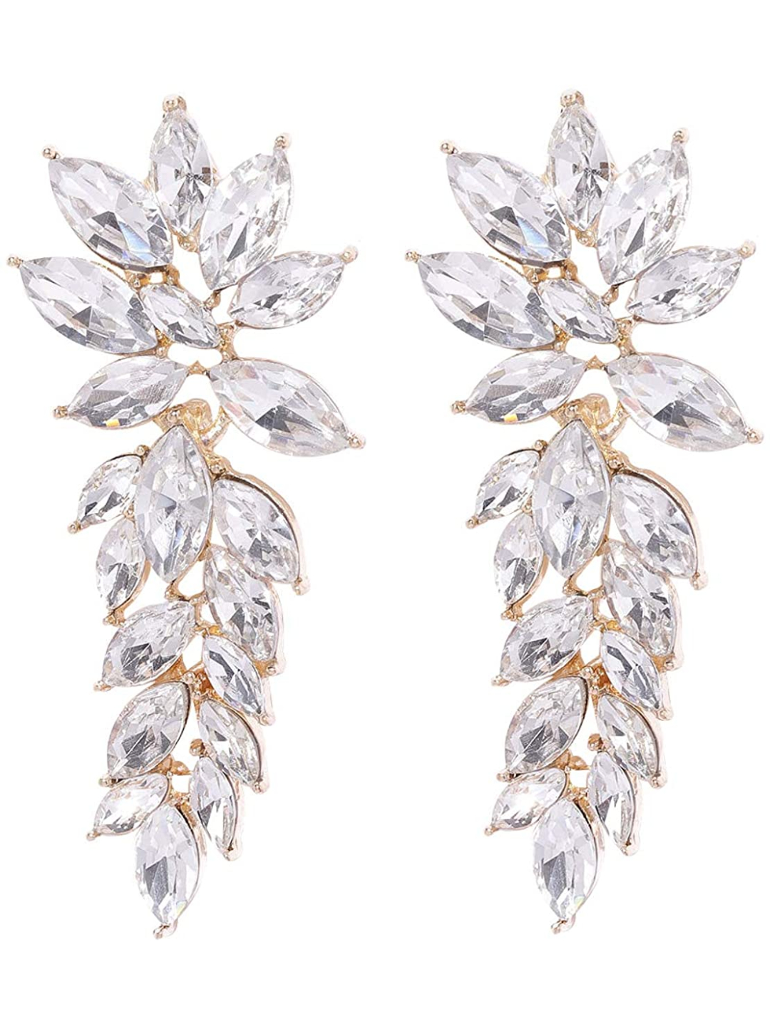 YouBella Jewellery Earrings for women Crystal Earrings for Girls and Women (White)