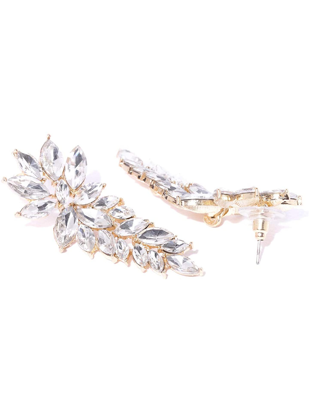 YouBella Jewellery Earrings for women Crystal Earrings for Girls and Women (White)