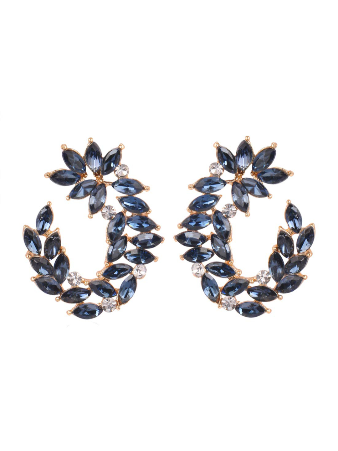 YouBella Jewellery Earings Crystal Earrings for Girls and Women (Blue)