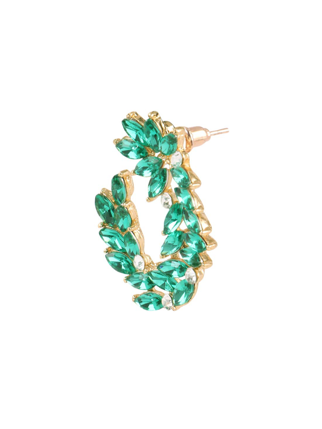 YouBella Jewellery Earings Crystal Earrings for Girls and Women (Green)