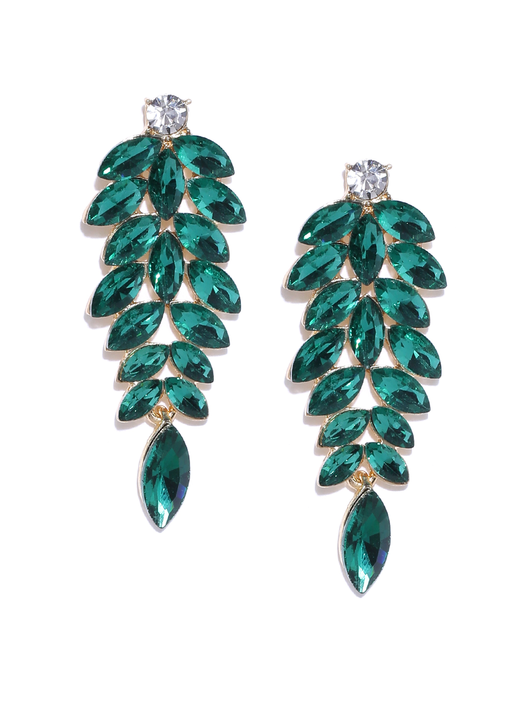 YouBella Earrings for women Jewellery Valentine Collection Swiss Zircon Earings Fashion Earrings for Girls and Women (Green)