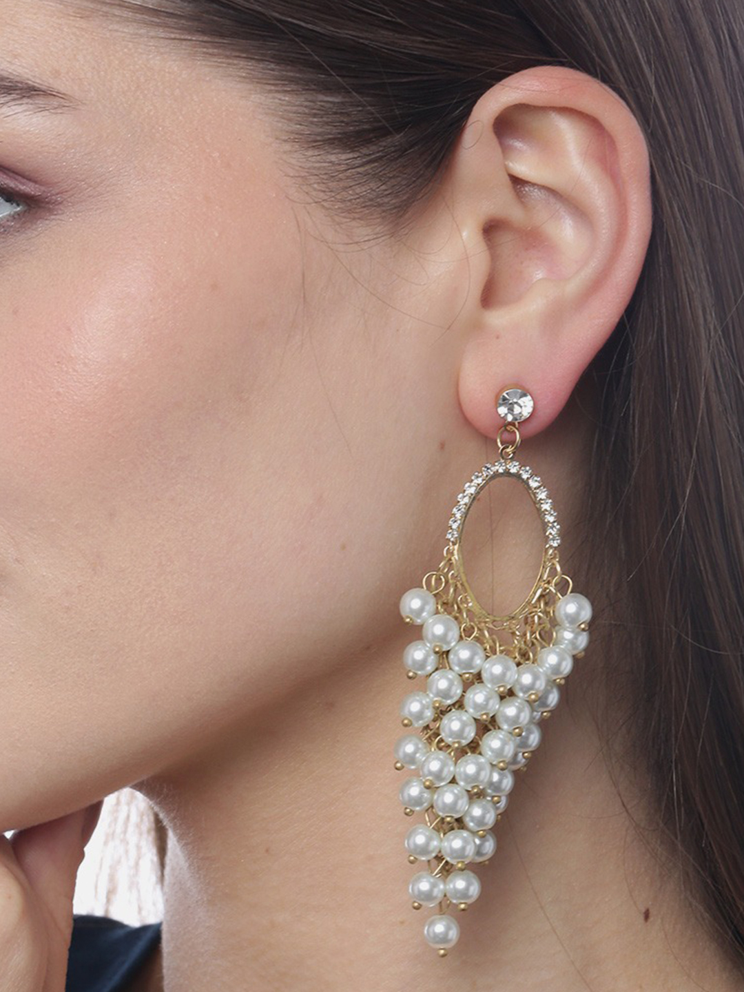 YouBella Earrings for women Jewellery Crystal Earings Earrings for Girls and Women (Gold)