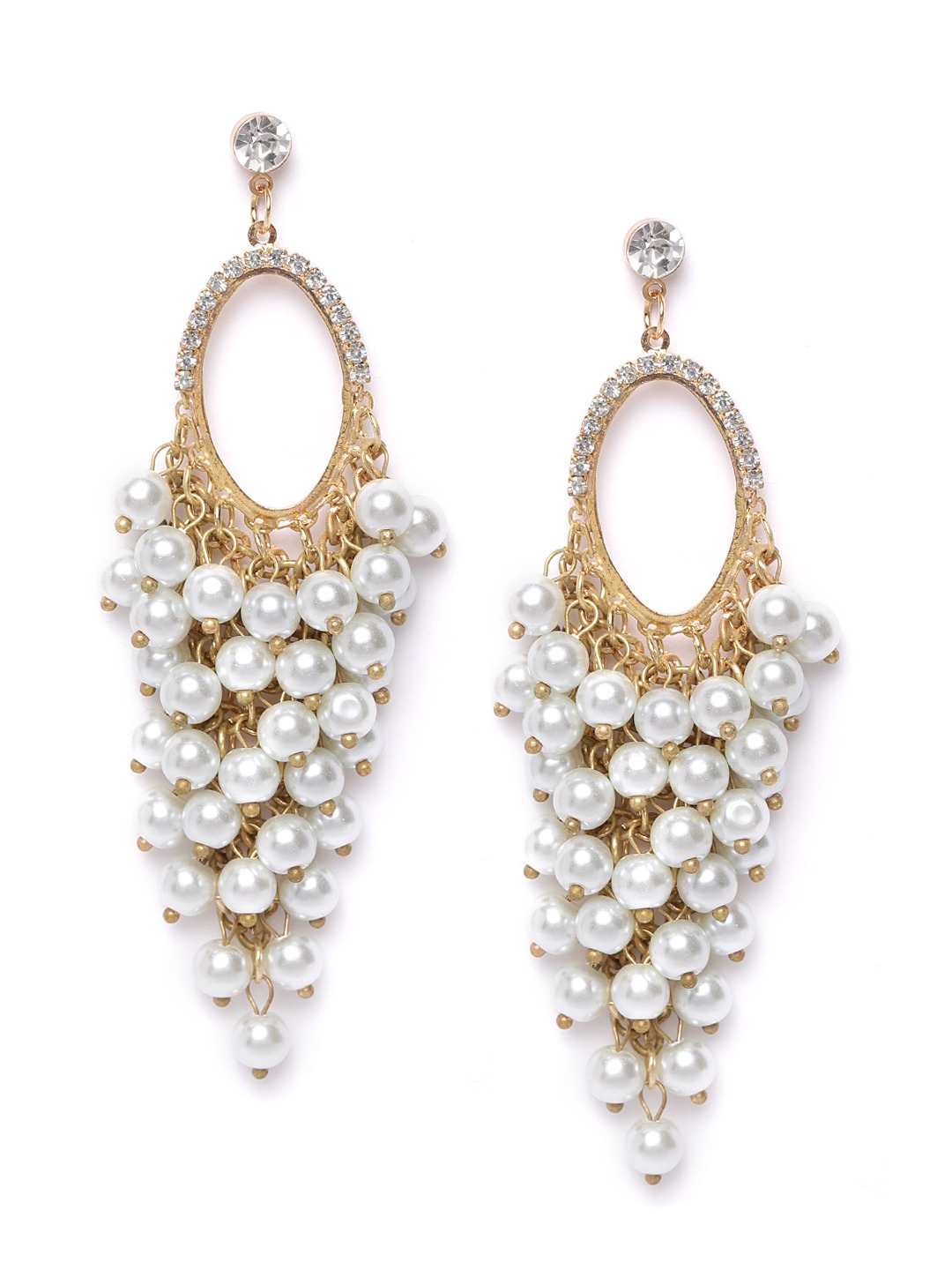 YouBella Gold Plated Crystal Earrings for Girls and Women