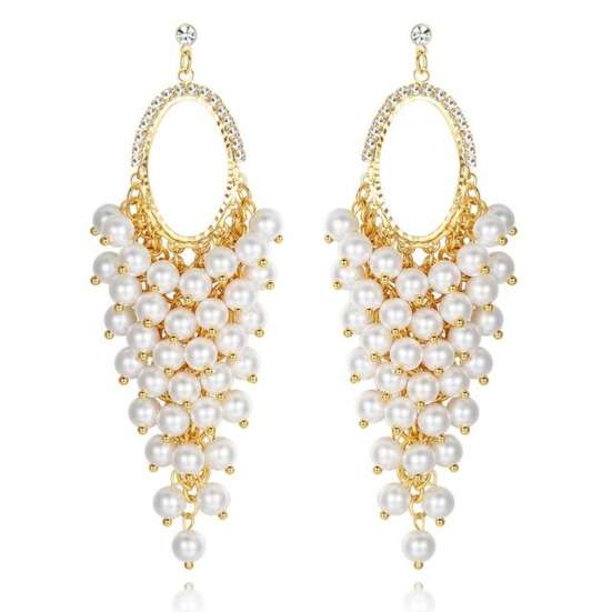 YouBella Gold Plated Crystal Earrings for Girls and Women