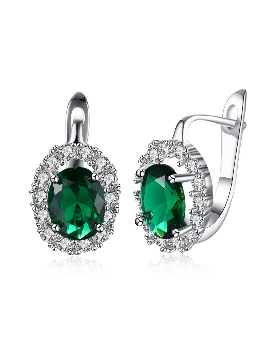 YouBella Jewellery Earings for women Crystal Earrings for Girls and Women (Green)