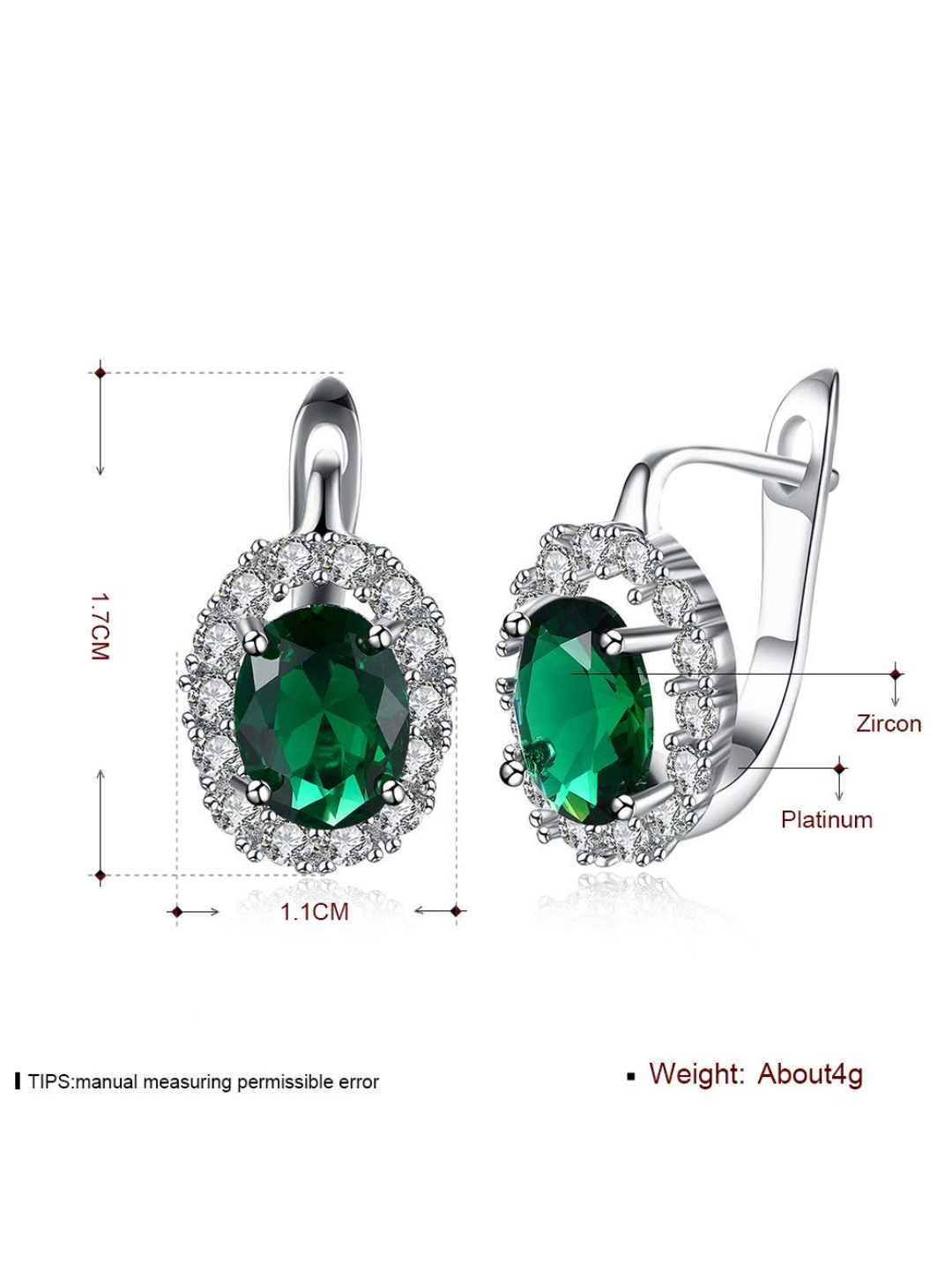 YouBella Jewellery Earings for women Crystal Earrings for Girls and Women (Green)