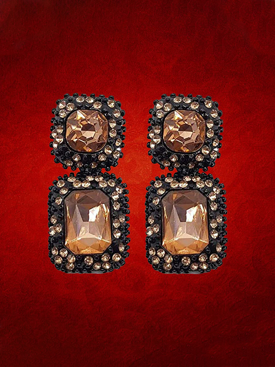YouBella Jewellery Earrings for women Crystal Earrings for Girls and Women (Brown)