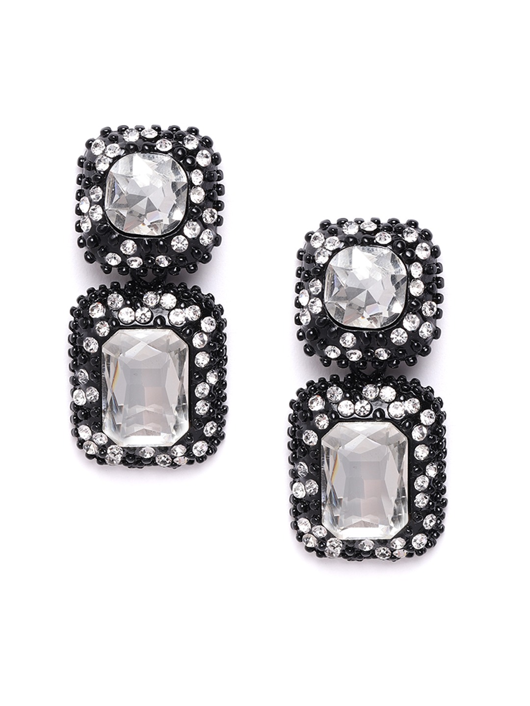 YouBella Jewellery Earrings for women stylish Latest Design Crystal Earrings for Girls and Women (White)