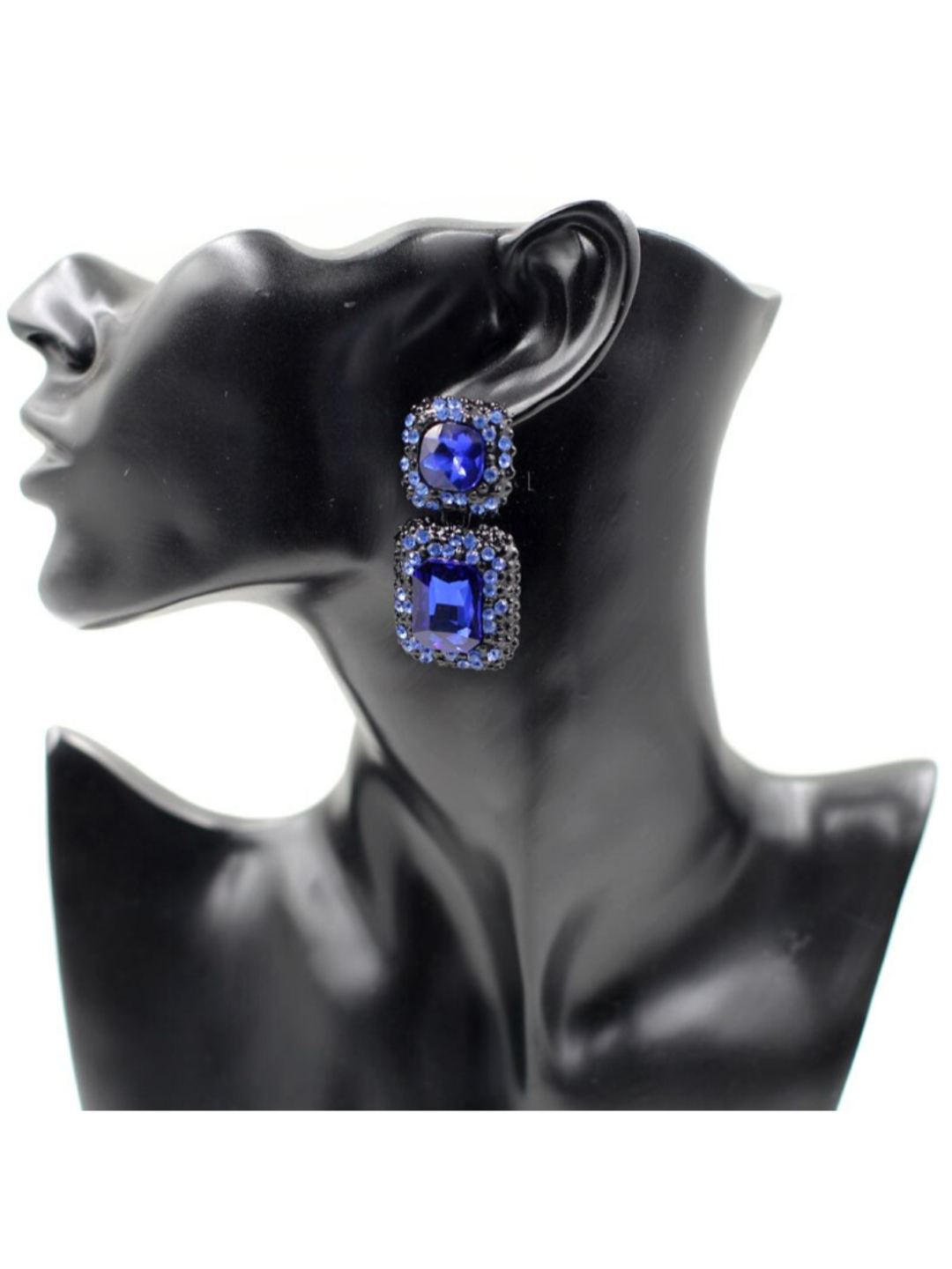 YouBella Jewellery Earrings for women Crystal Earrings for Girls and Women (Blue)